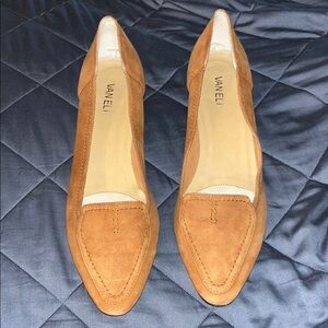 Vaneli Women's Tan Suede Loafers